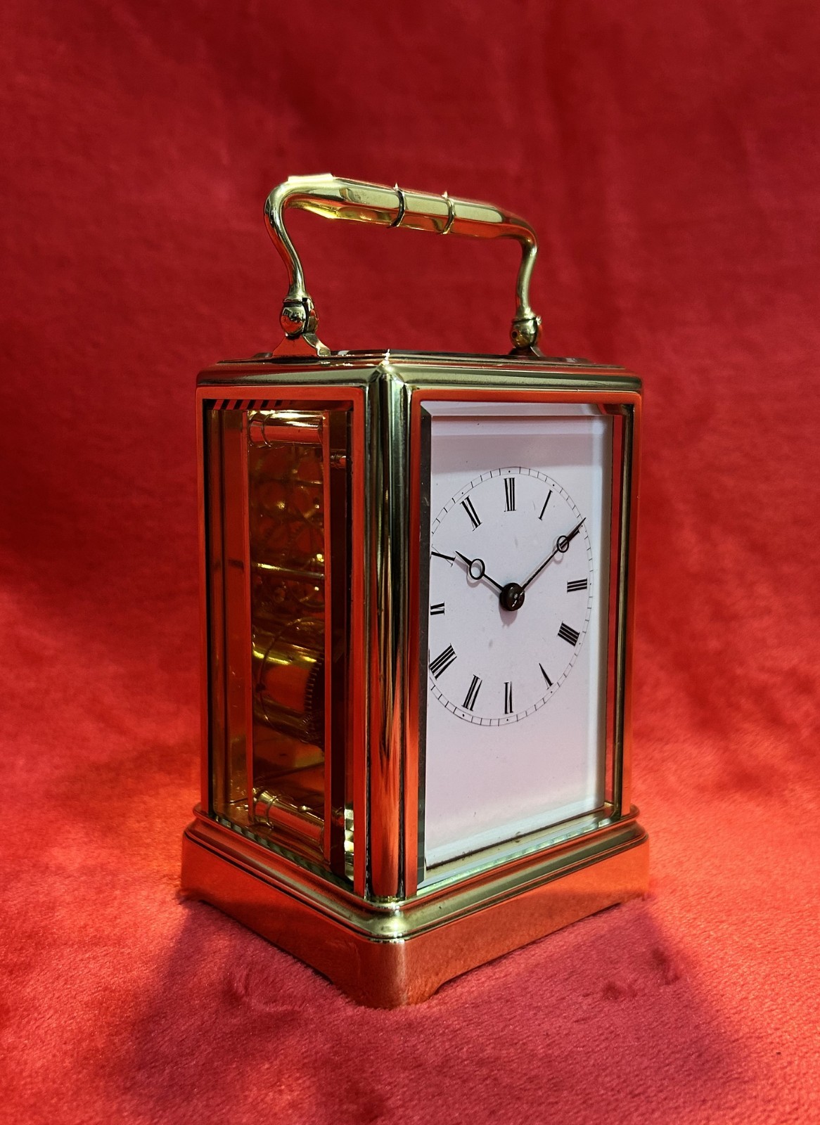 Antique Drocourt Paris Carriage Clock c.1865 One-Piece Case Serviced & Restored