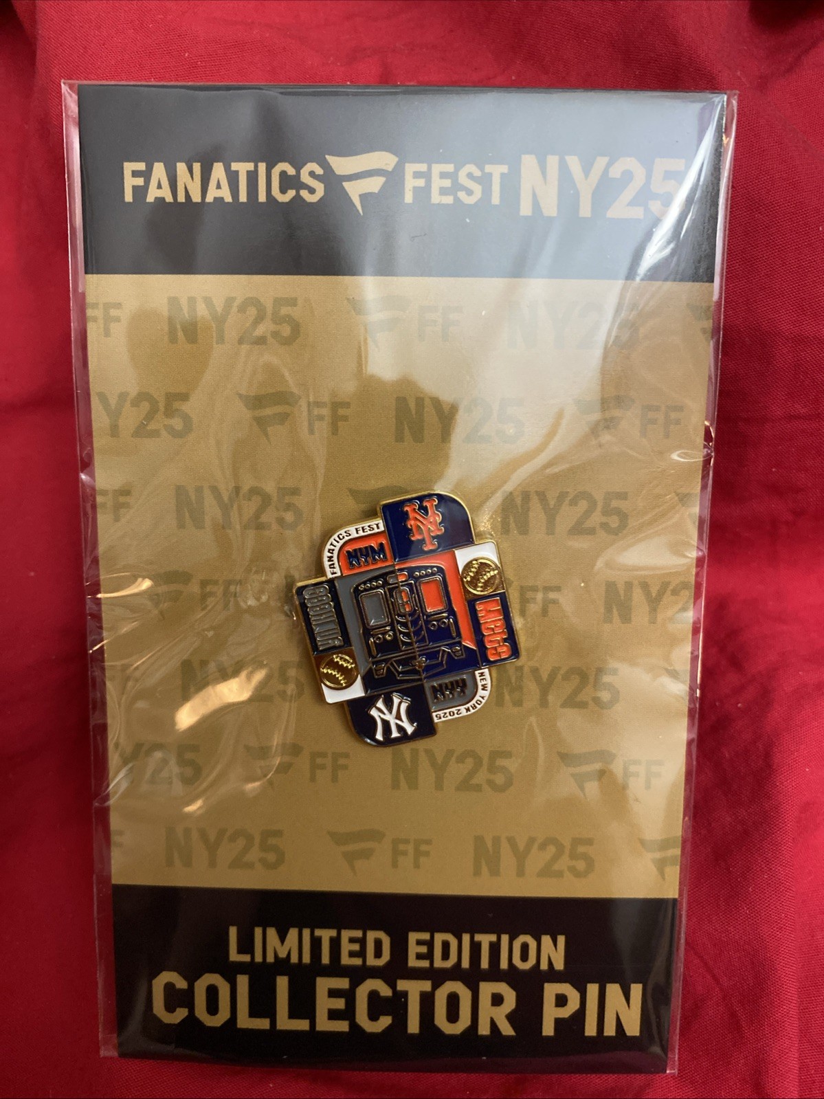 2025 Fanatics Fest Exclusive Wincraft Collector's Pin NY Yankees & Mets /100