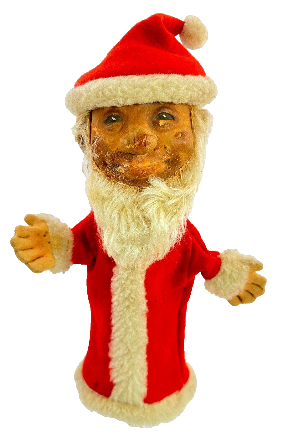 Vintage 1950’s Steiff  Santa Claus Puppet Original Antique Great Christmas Decor