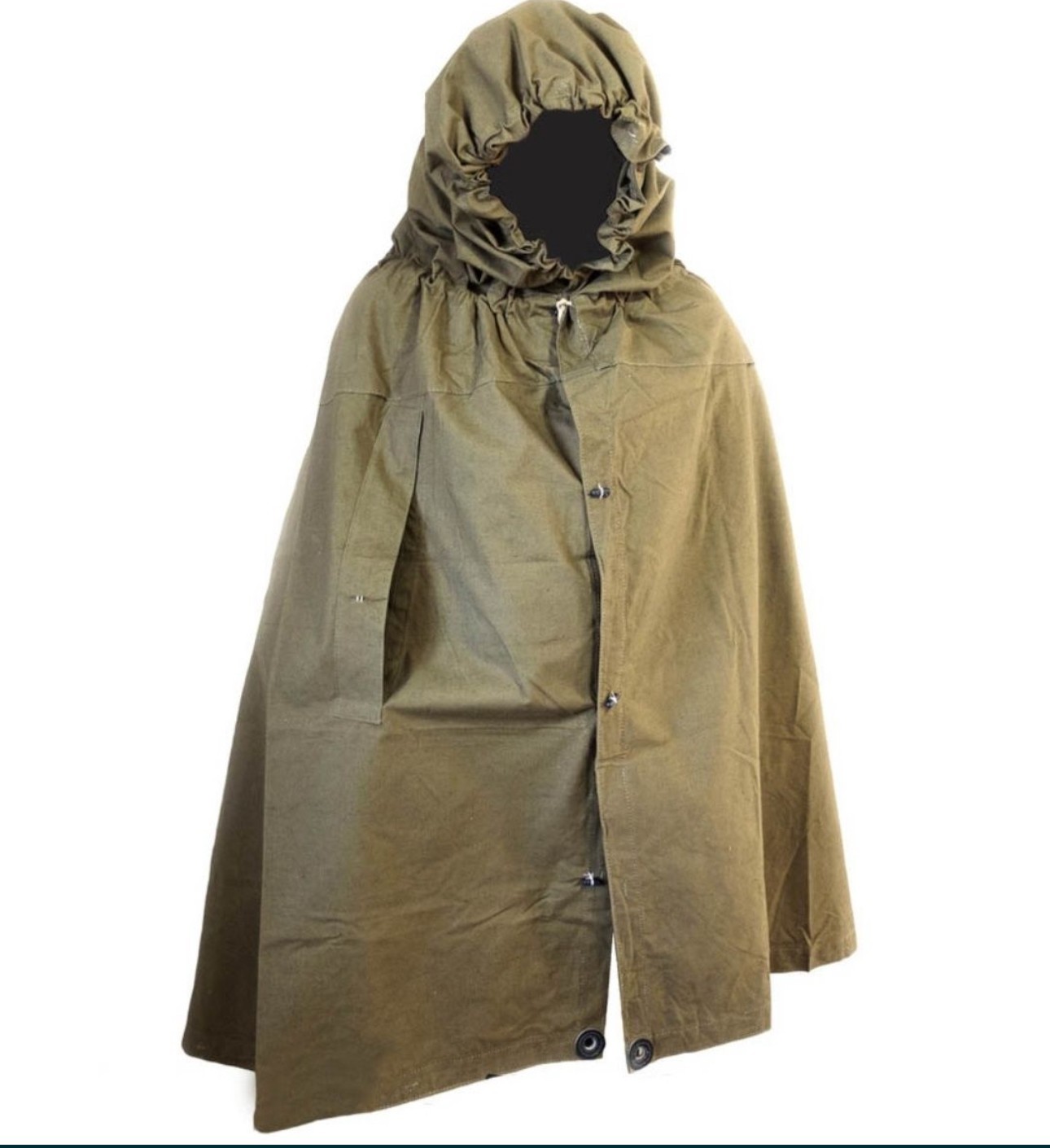 Military Soviet Russian Army Soldiers Cloak Tent Poncho Hooded Rain Coat USSR