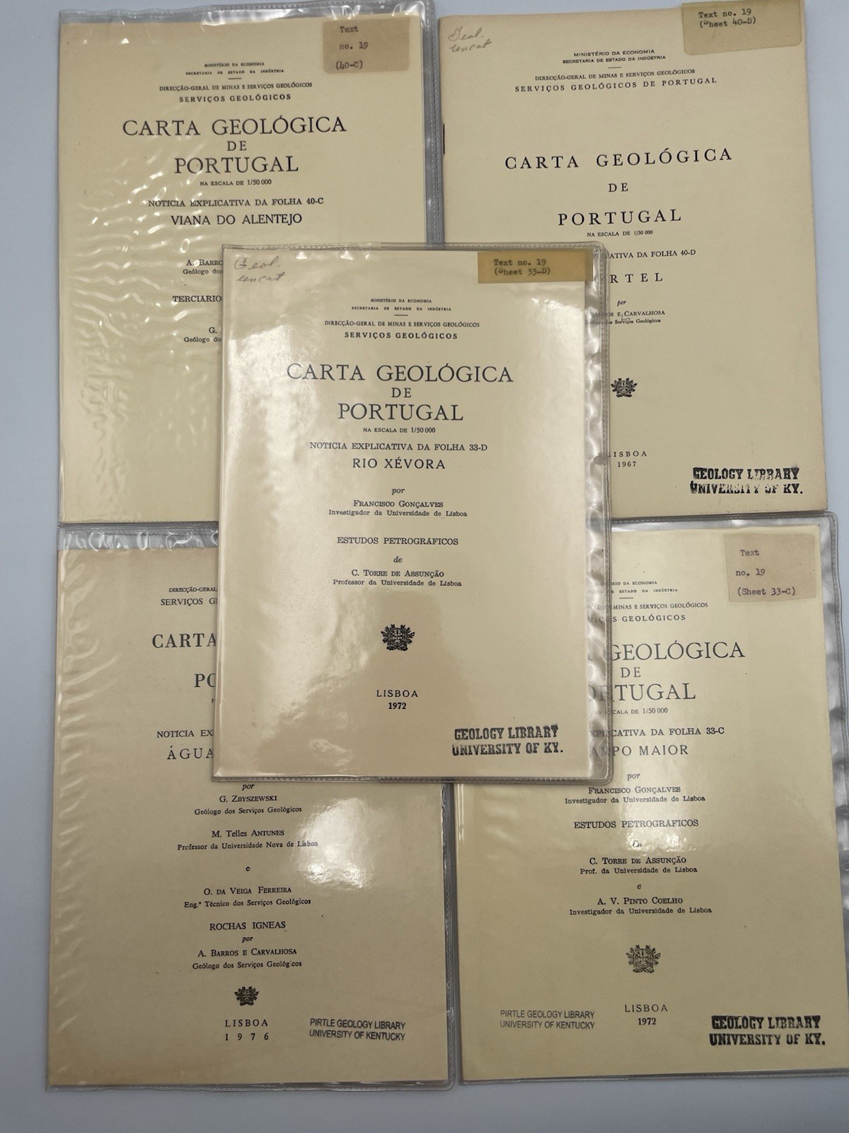 5 Vintage 1970s Carta Geológica de Portugal Geological Survey Booklets M11