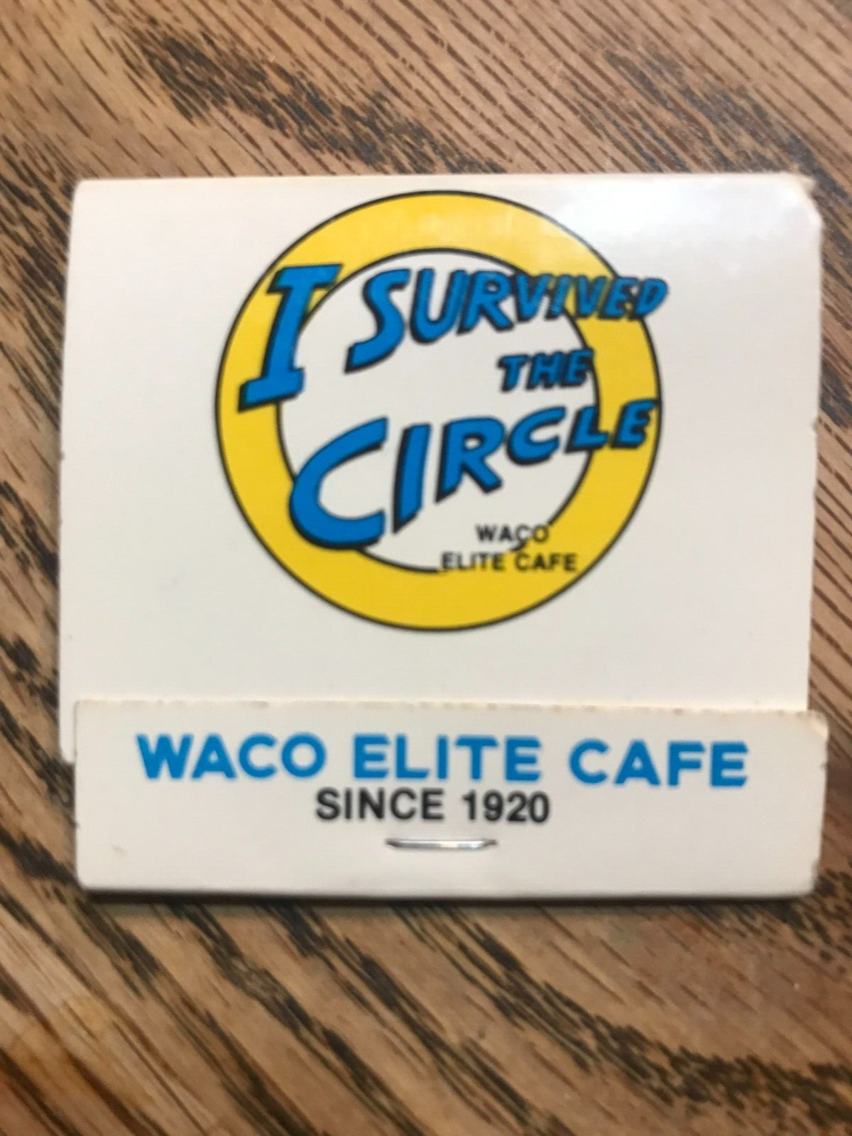 Vintage I Survived The Circle Waco Elite Cafe&Bar At Valley Mills Dr match cover