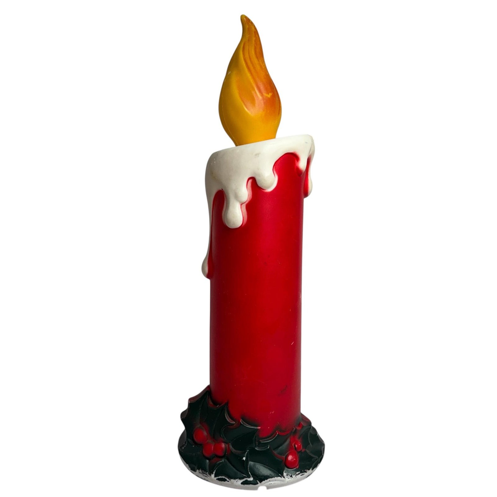 Vintage Plastic Candle Blow Mold Christmas Holiday (No Light)