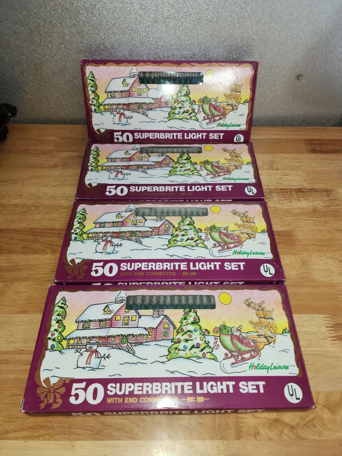 50 SUPERBRIGHT LIGHT SET-(4) LOT 200 LIGHTS NIB