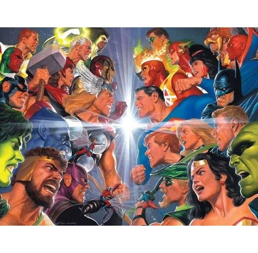 JLA/Avengers #3 & #4 Alex Ross Connecting Variant Set Comic Book JLA/Avengers #3 & #4 Alex Ross Connecting Variant Set Comic Book