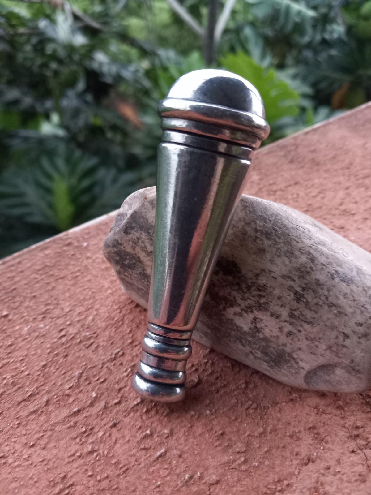 Vintage Lead Free Italian Pewter Custom Tobacco Pipe Tamper