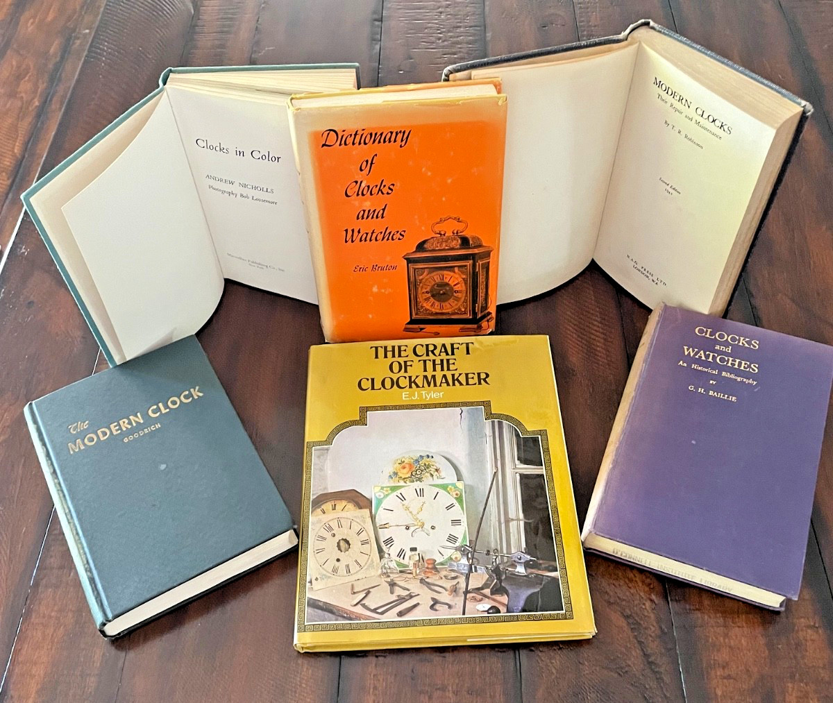 Vintage Horology Clock Repair & Watchmaking Book Lot 6 Goodrich 1942-1976