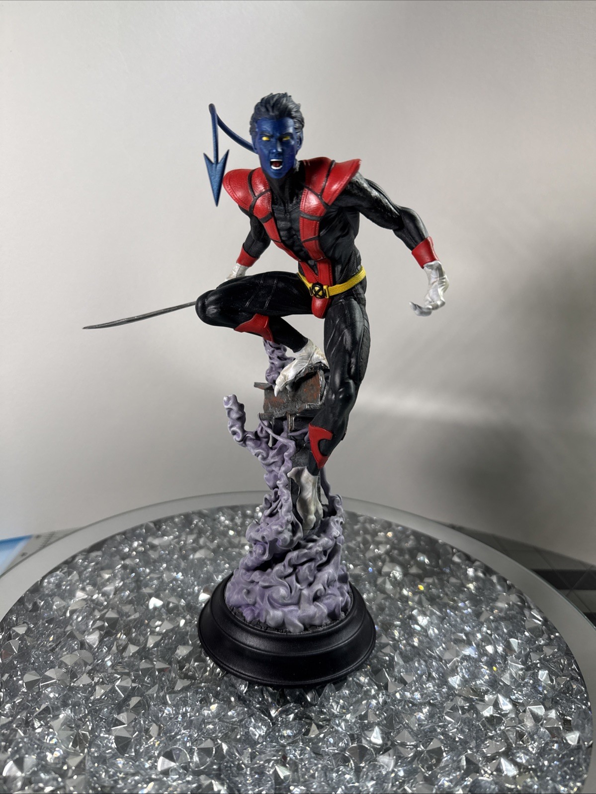Nightcrawler Hand Painted 3d Resin Statue Marvel X-men 1 Of 1 Nightcrawler Hand Painted 3d Resin Statue Marvel X-men 1 Of 1