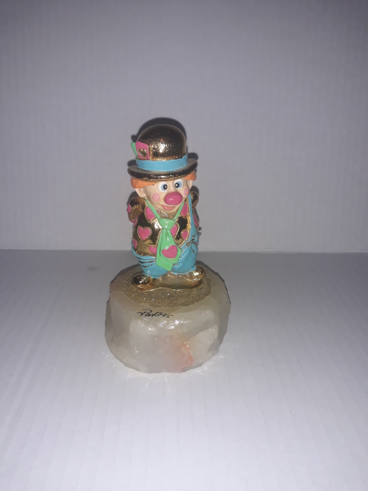 Ron Lee Clown Figurine ~ Clown Hiding Heart 1989 ~ Signed Ron Lee Clown Figurine ~ Clown Hiding Heart 1989 ~ Signed