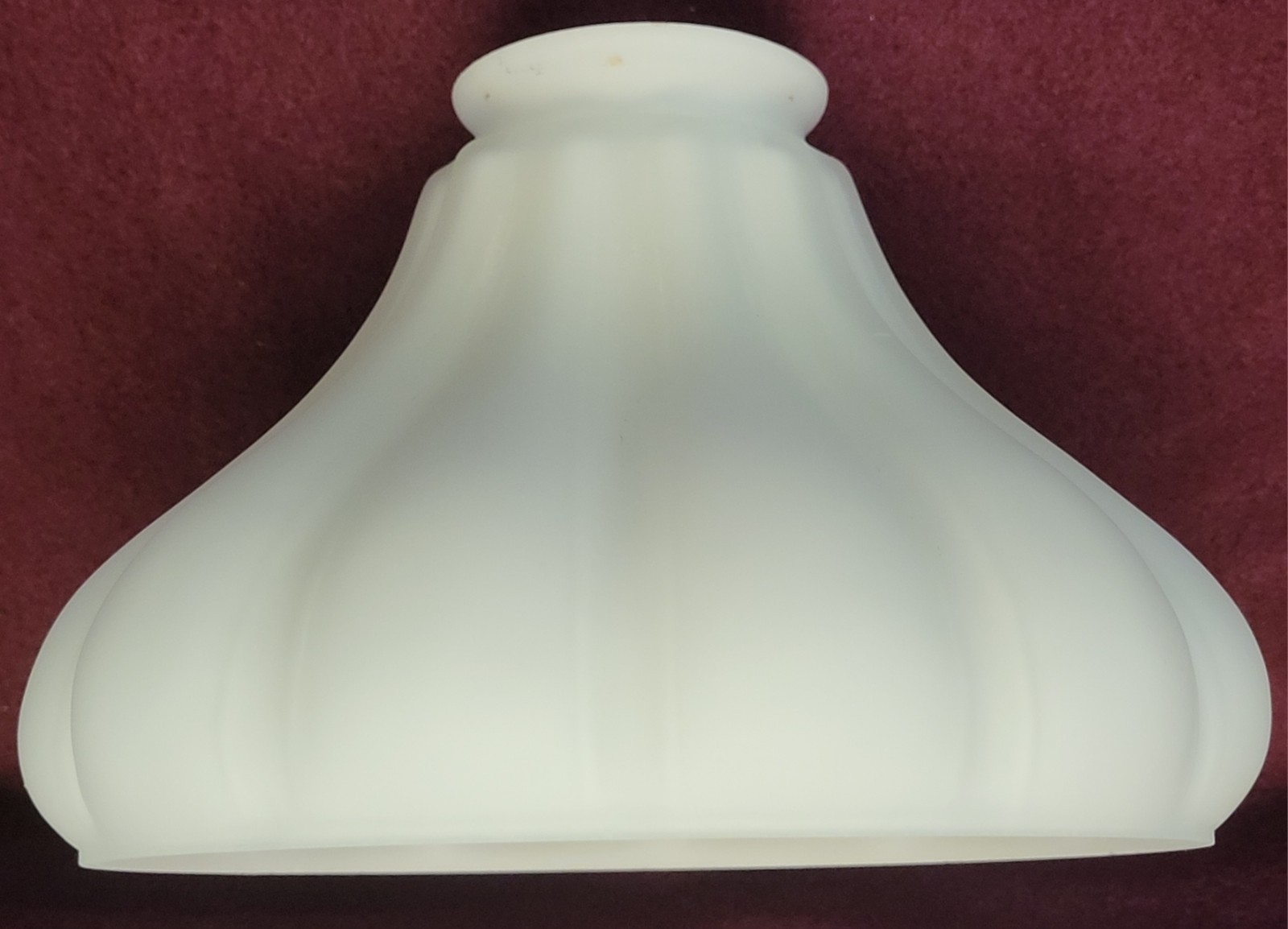 Antique Opalescent Milk Glass Shade Pendant Light Large Medical Industrial 7 1/4