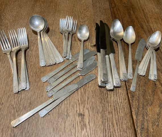 37 Pieces Oneida Community Plate flatware Art Deco- 1930 \