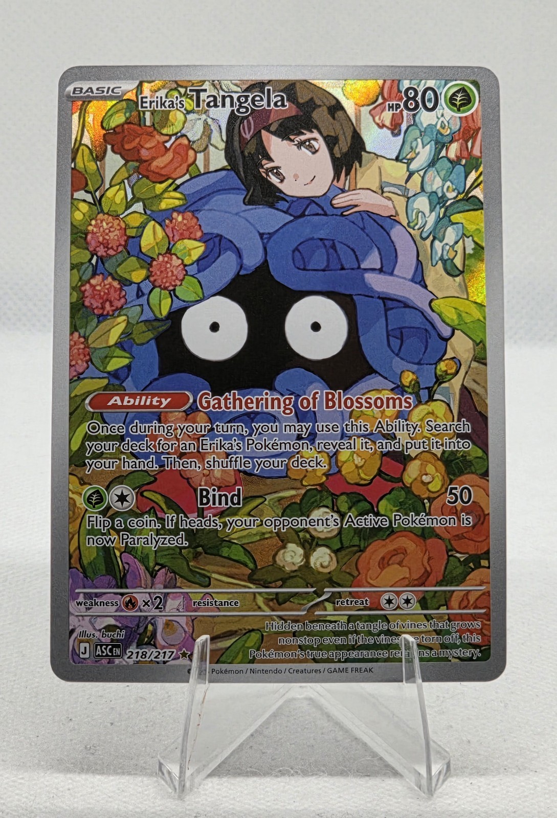 Erika's Tangela IR 218/217 Pokemon TCG Ascended Heroes Illustration Rare