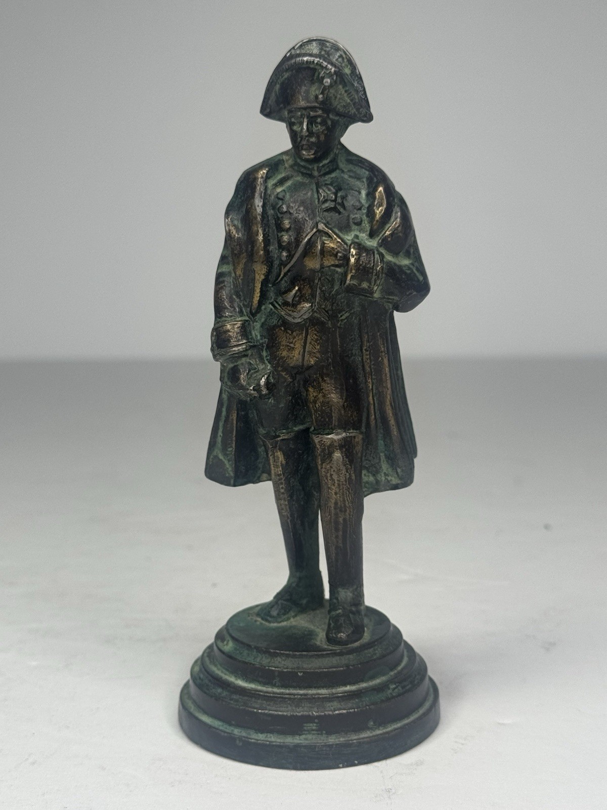 Vtg Napoleon Bonaparte Bronze Spelter Figurine Statue Military Emperor 6\