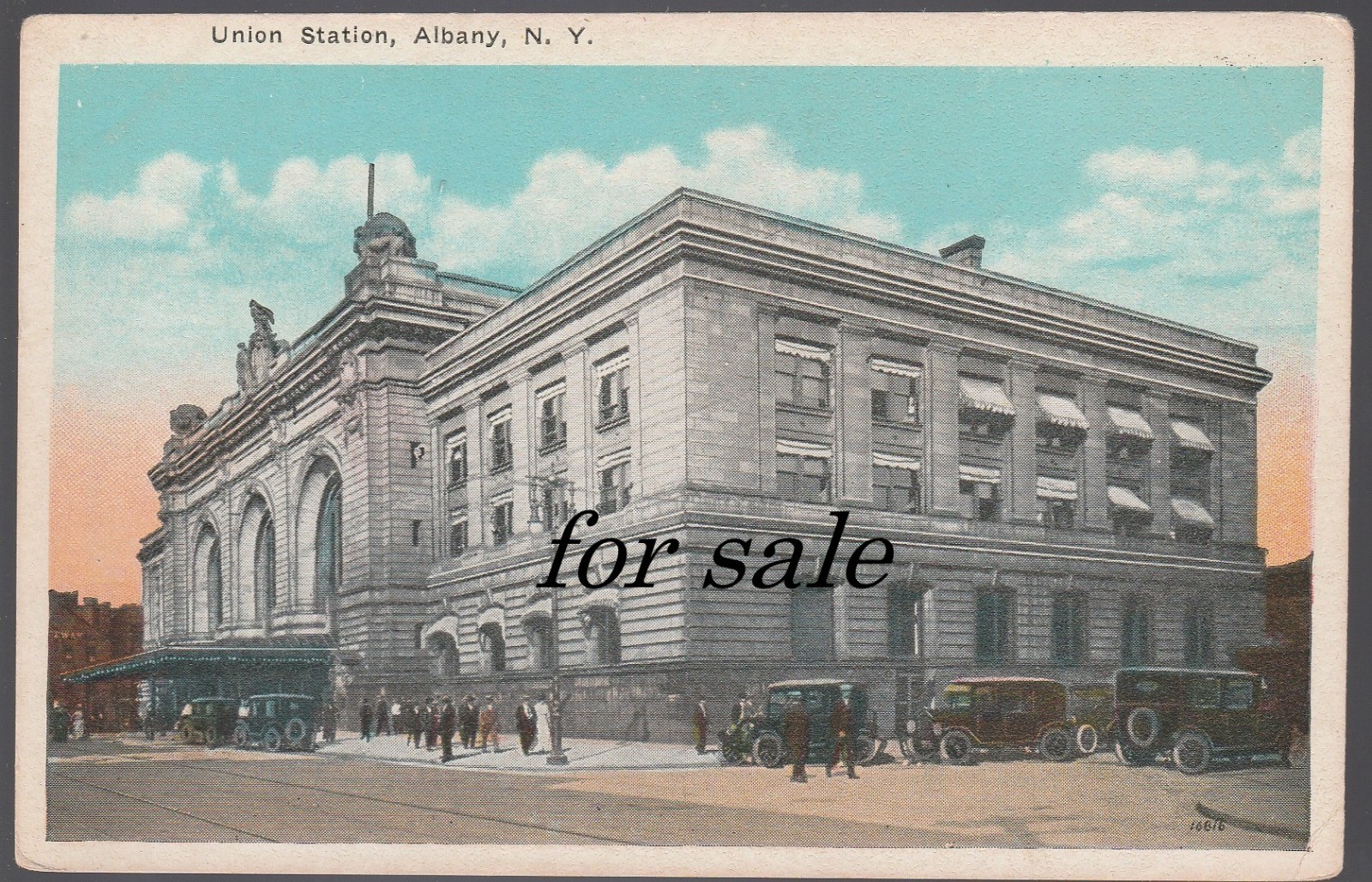 Albany NY postcard - Union Station railroad railway  1915-1930s