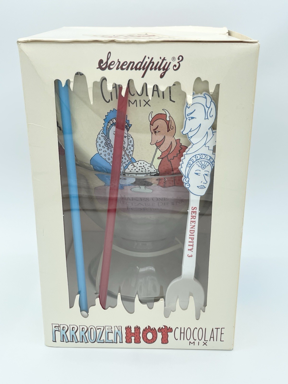 VINTAGE Serendipity 3 NYC Frozen Hot Chocolate Mix Kit Open Box 1997