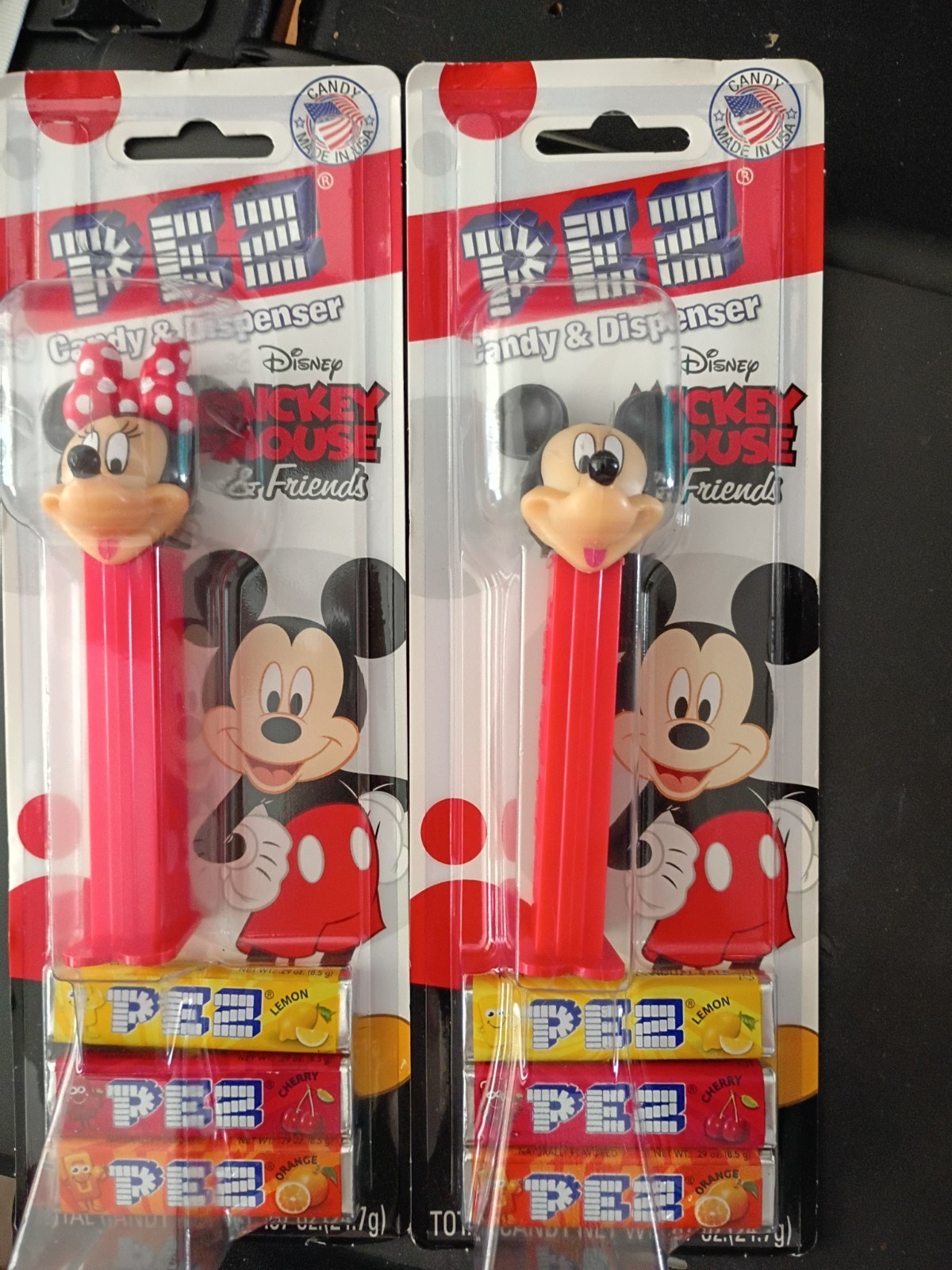 Mickey And Mindy Candy Dispensers, Candy Included
