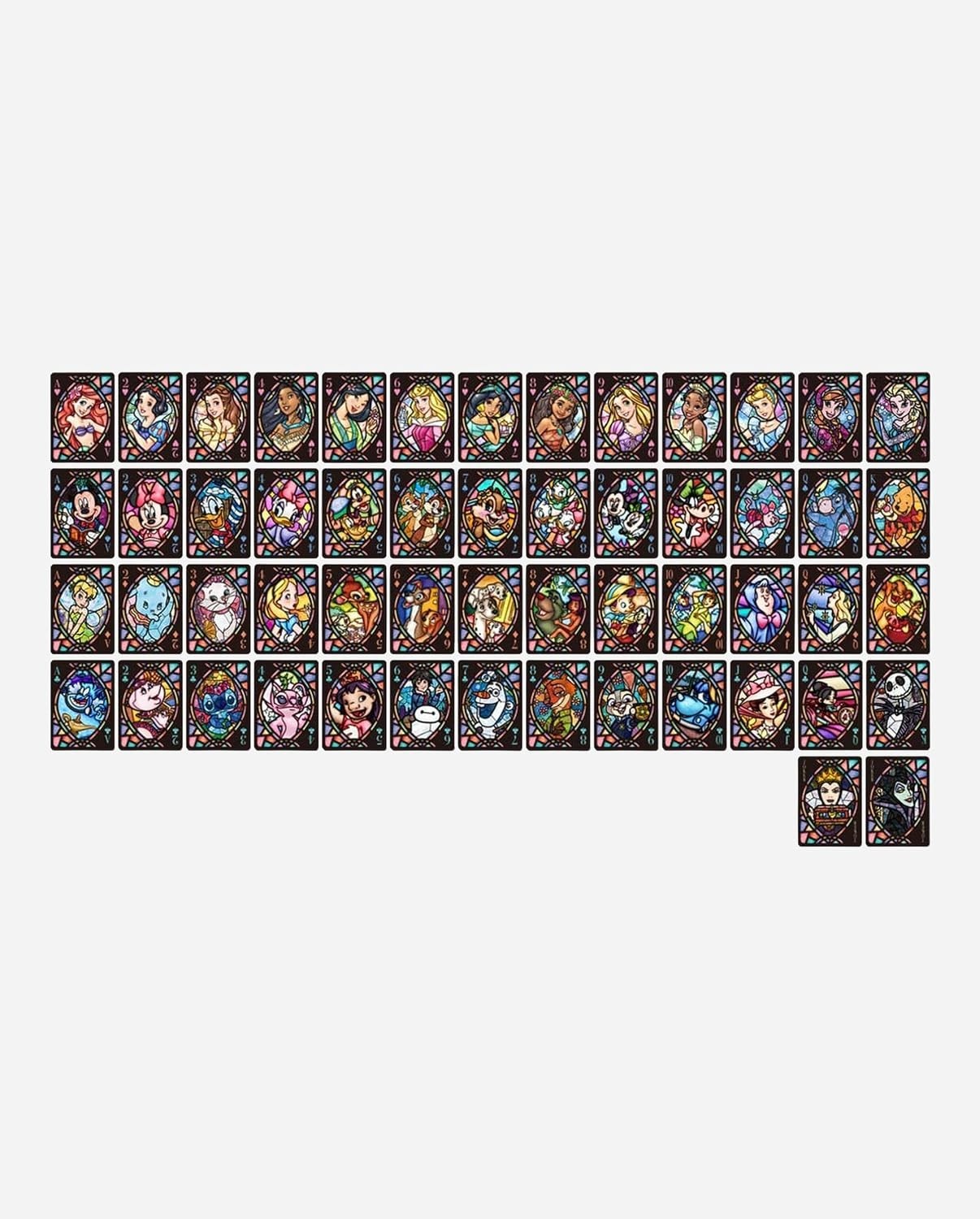 Tenyo Disney Character Stained Glass Playing Cards from Japan