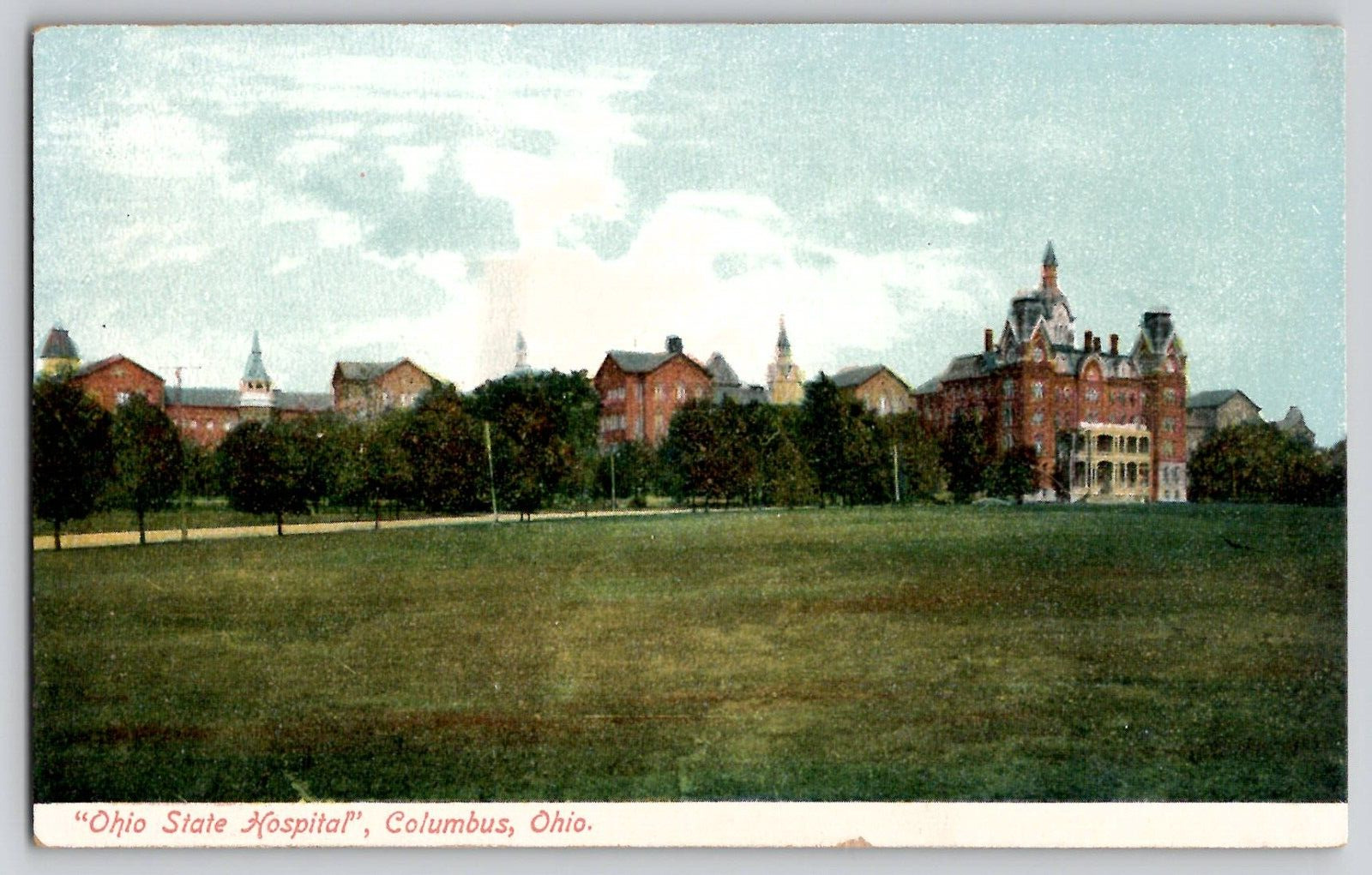 Ohio State Hospital, Columbus Ohio OH Postcard c1910\'s This was Insane Asylum