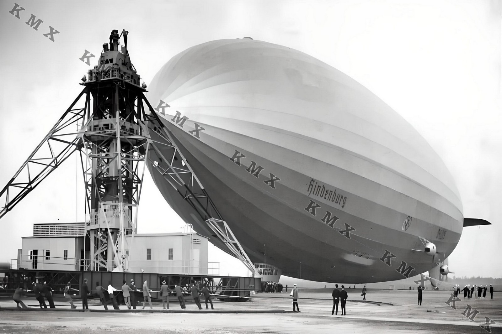 1937 Hindenburg Airship 4x6 photo