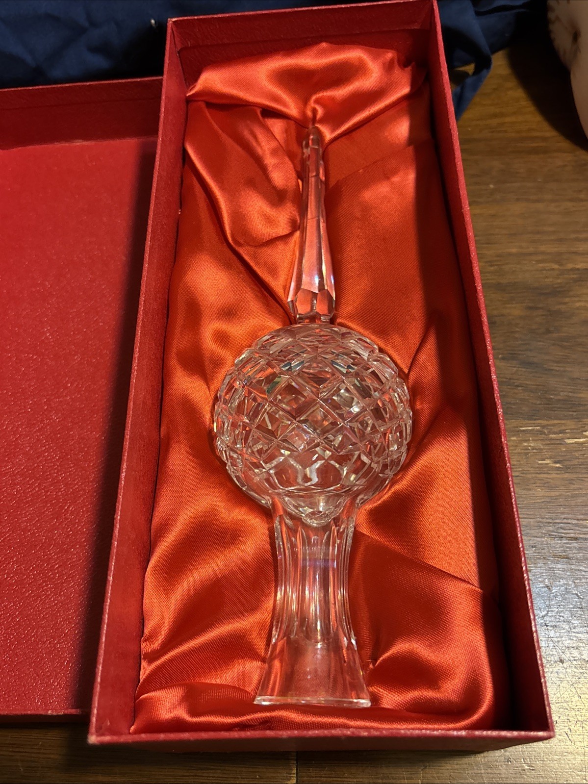 Vintage Waterford Clear Crystal Finial Tree Topper