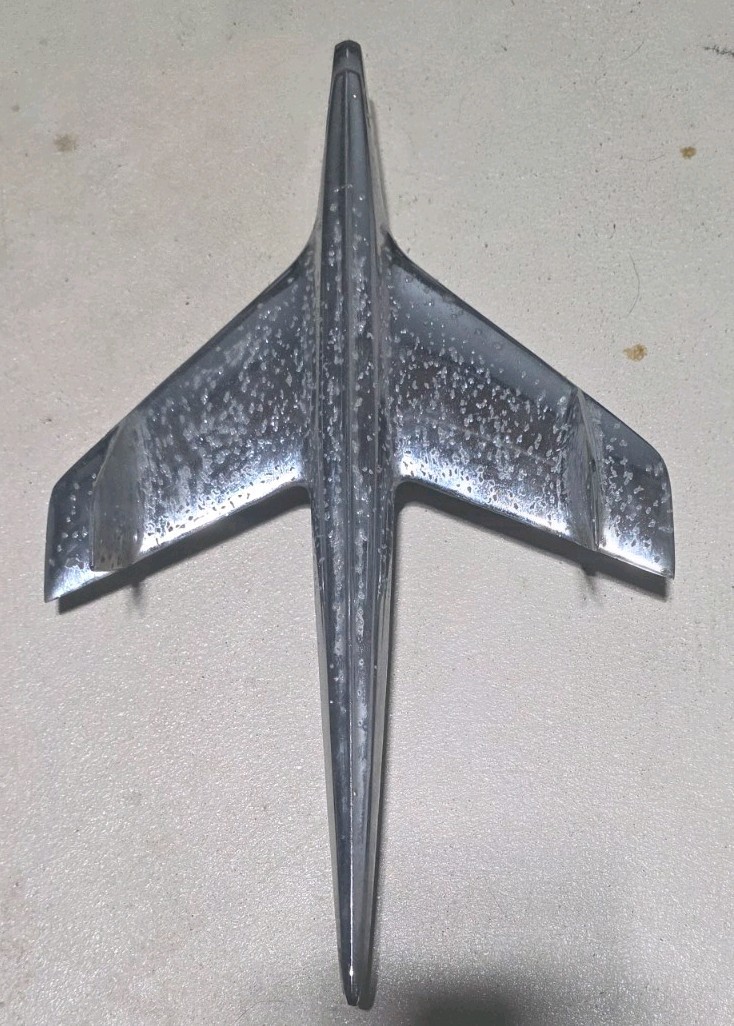 Vintage OEM 1955 Chevrolet Hood Ornament Base Fuselage - Part # P- 3709686