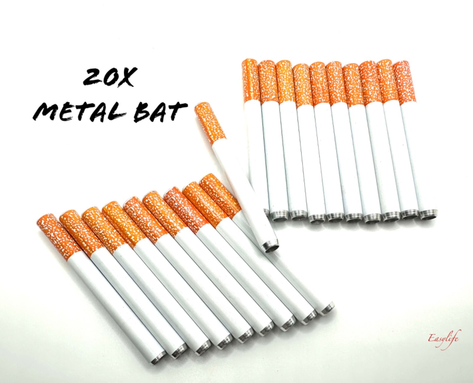 20 X Metal Bat Cigarette Dugout or 1 Hitter For Tobacco