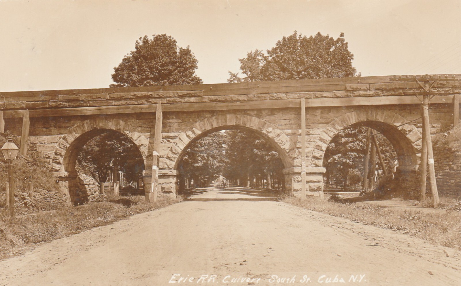 NY Cuba South St. Erie Railroad Culvert R P P C real photo postcard NY Cuba South St. Erie Railroad Culvert R P P C real photo postcard
