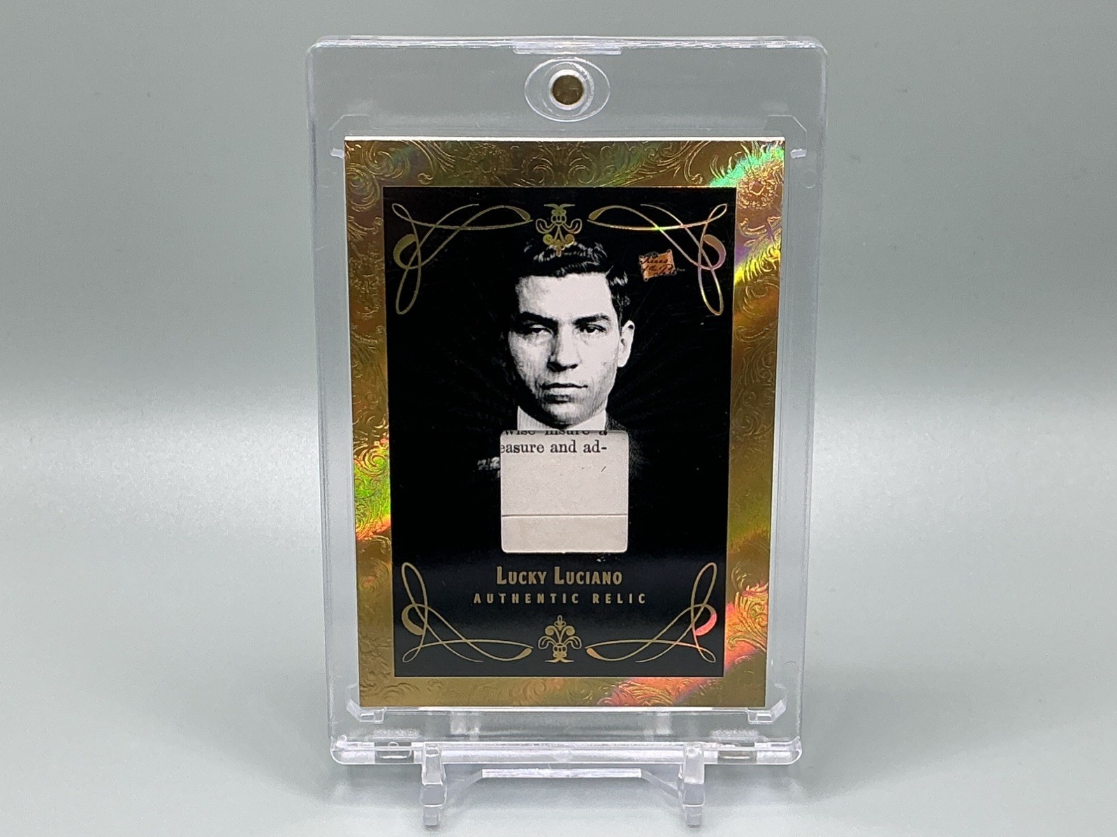 2025 Pieces of The Past-Mobsters-Lucky Luciano 1/1 GOLD RELIC # 102