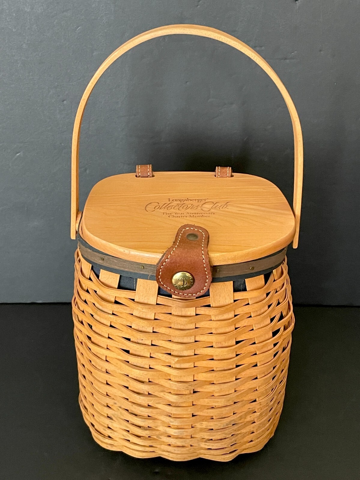 RARE Longaberger 2000 Five Year Anniversary Basket -SIGNED w/ COA