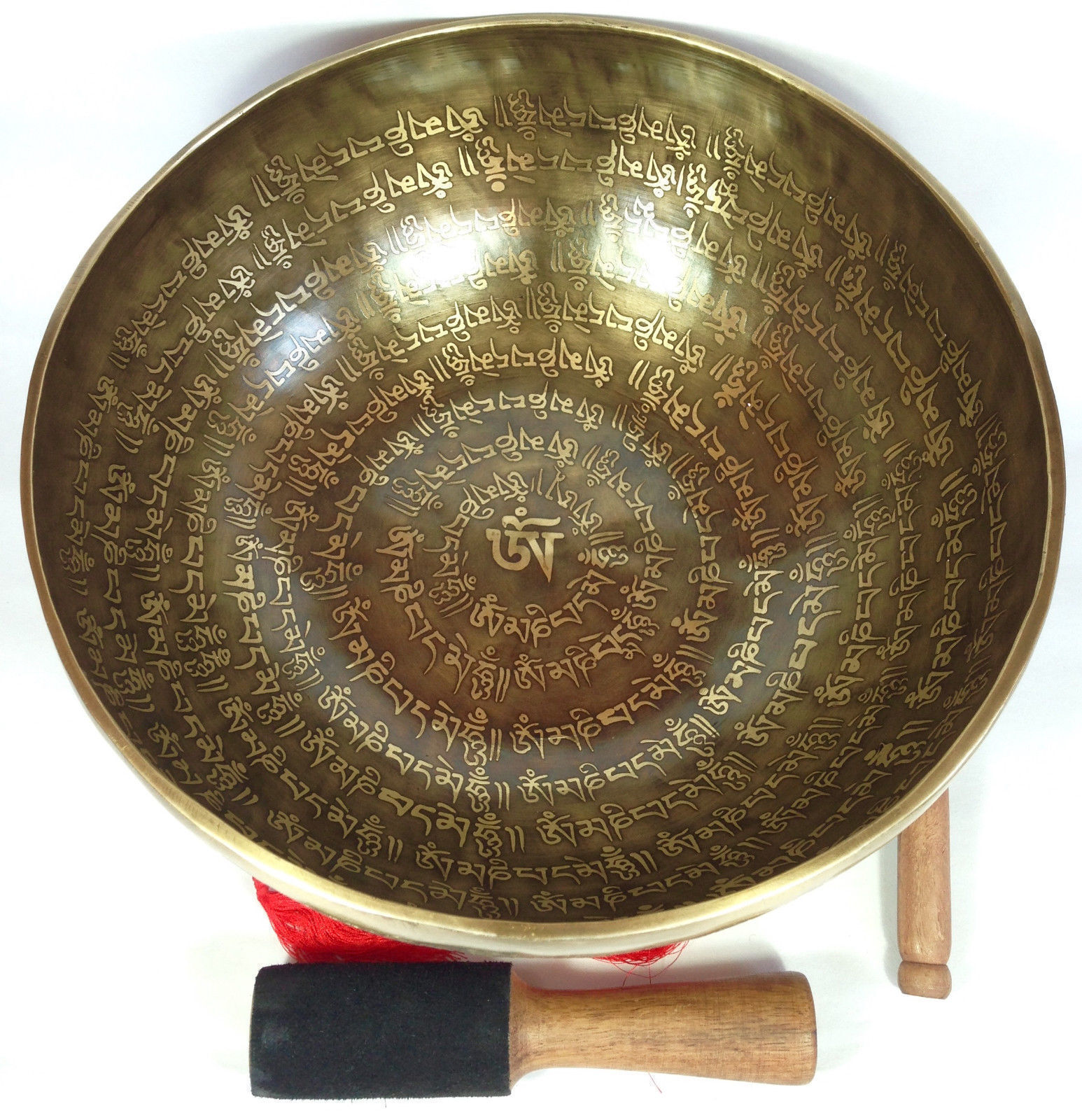 11 Inches Full Mantra Om Mane Padme Hum-Singing Bowl from Nepal-Healing Bowl