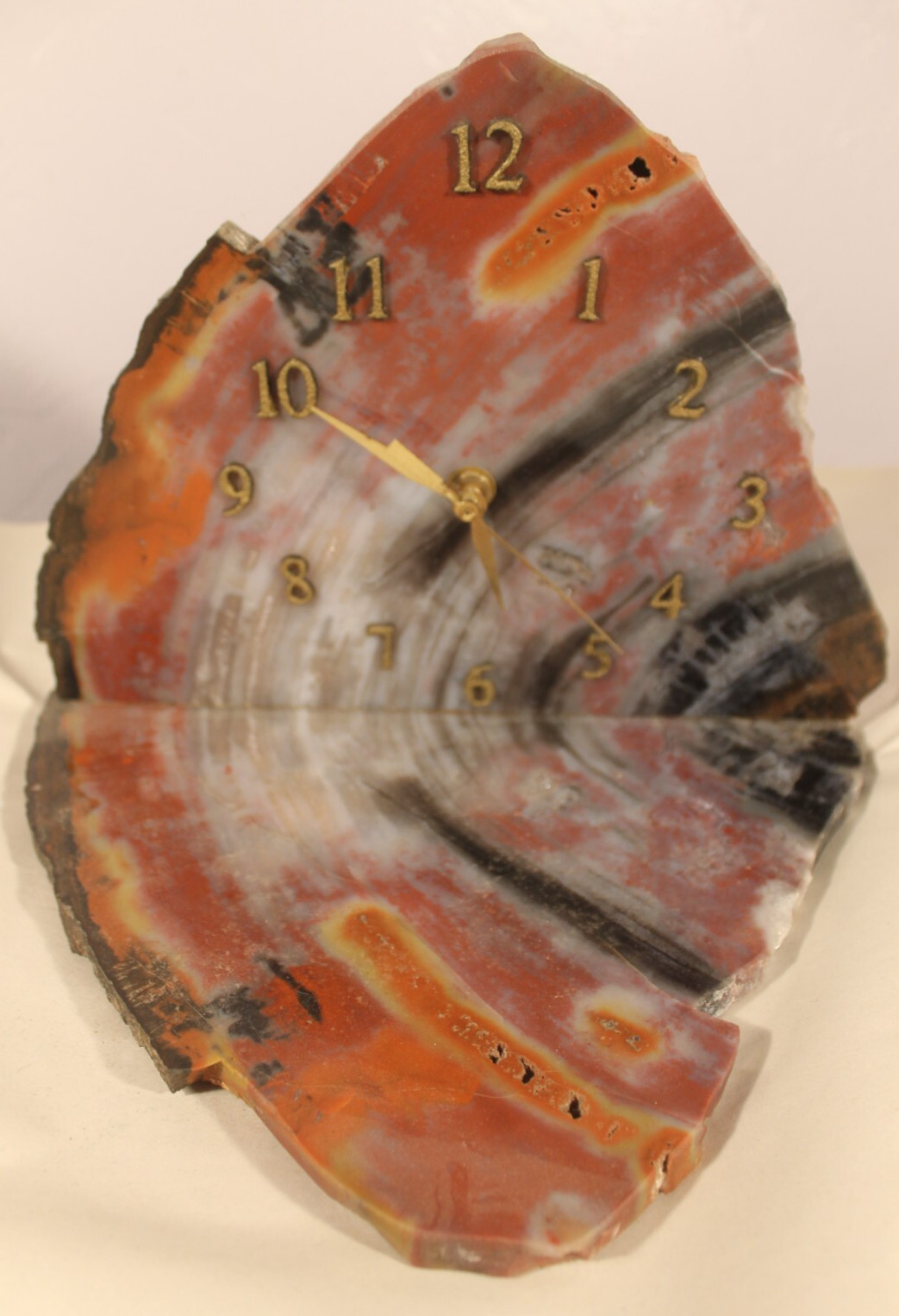 Arizona Petrified Wood Clock - 10 Inches Wide - 4+ lb - Tested