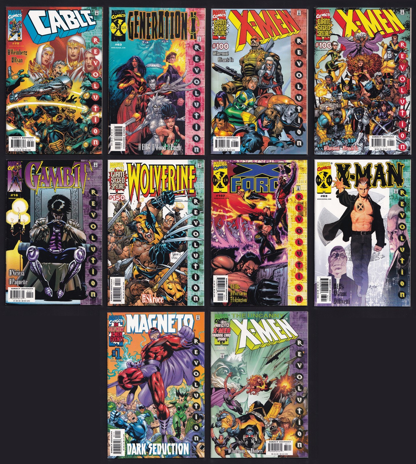 X-Men Revolution Complete 9 Issue Crossover Marvel 2000 Includes Variants