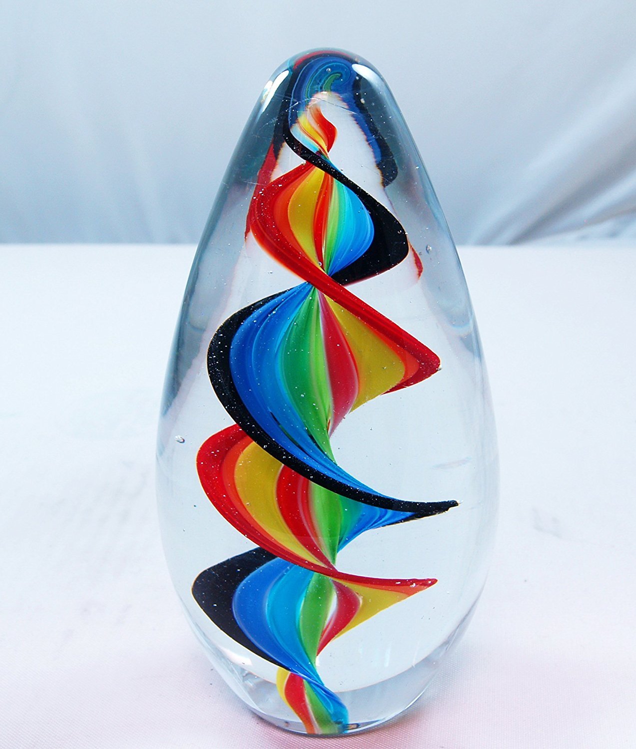 M Design Art Blue Stones in Water Egg Paperweight PW-702