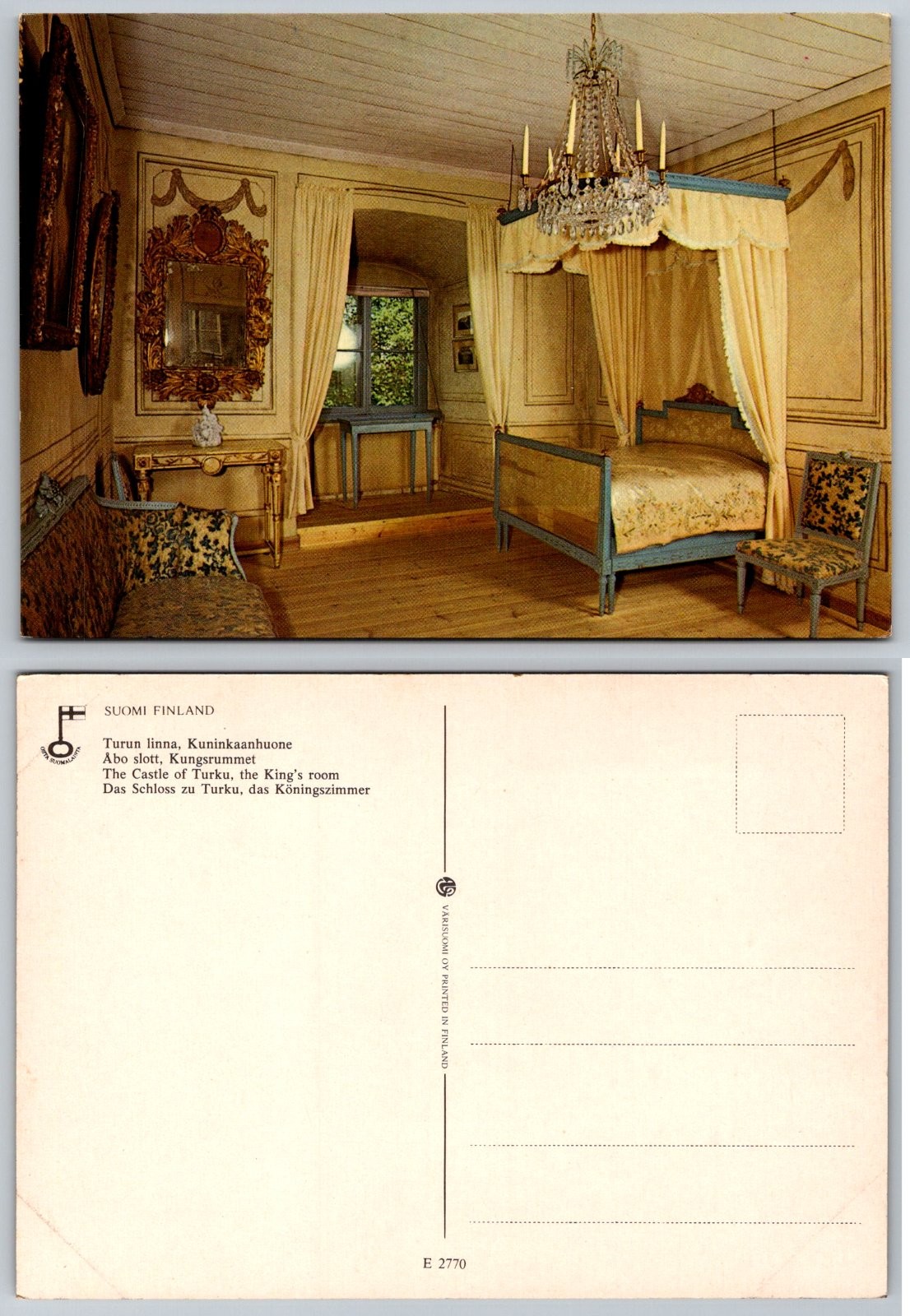 Continental Turku Castle King\'s Room Finland Postcard