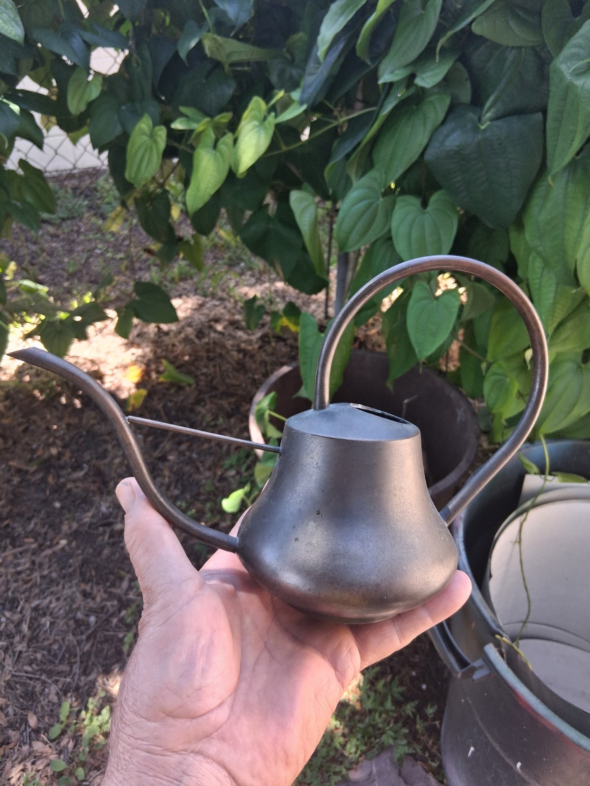 Vintage Small Heavy Copper House Plant Wattering Can