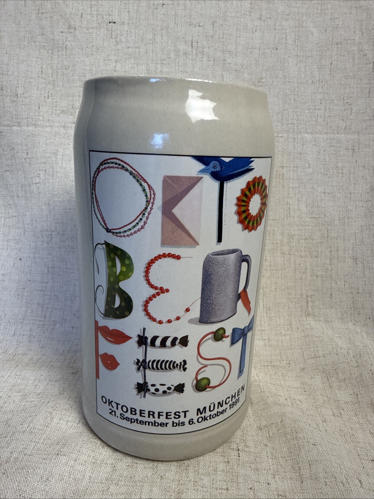 1991 Official Oktoberfest München Beer Stein 1L Rastal Germany P. Udorowiecki 1991 Official Oktoberfest München Beer Stein 1L Rastal Germany P. Udorowiecki