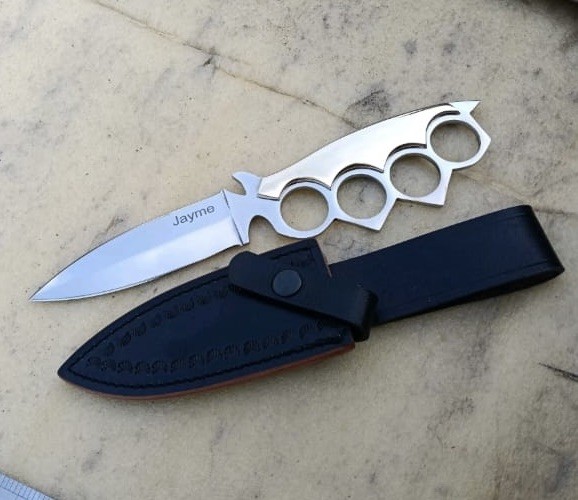 AK CUTLERY CUSTOM HANDMADE STEEL D2 HIGH POLISHED BOWIE KNIFE HANDLE BY BRASS