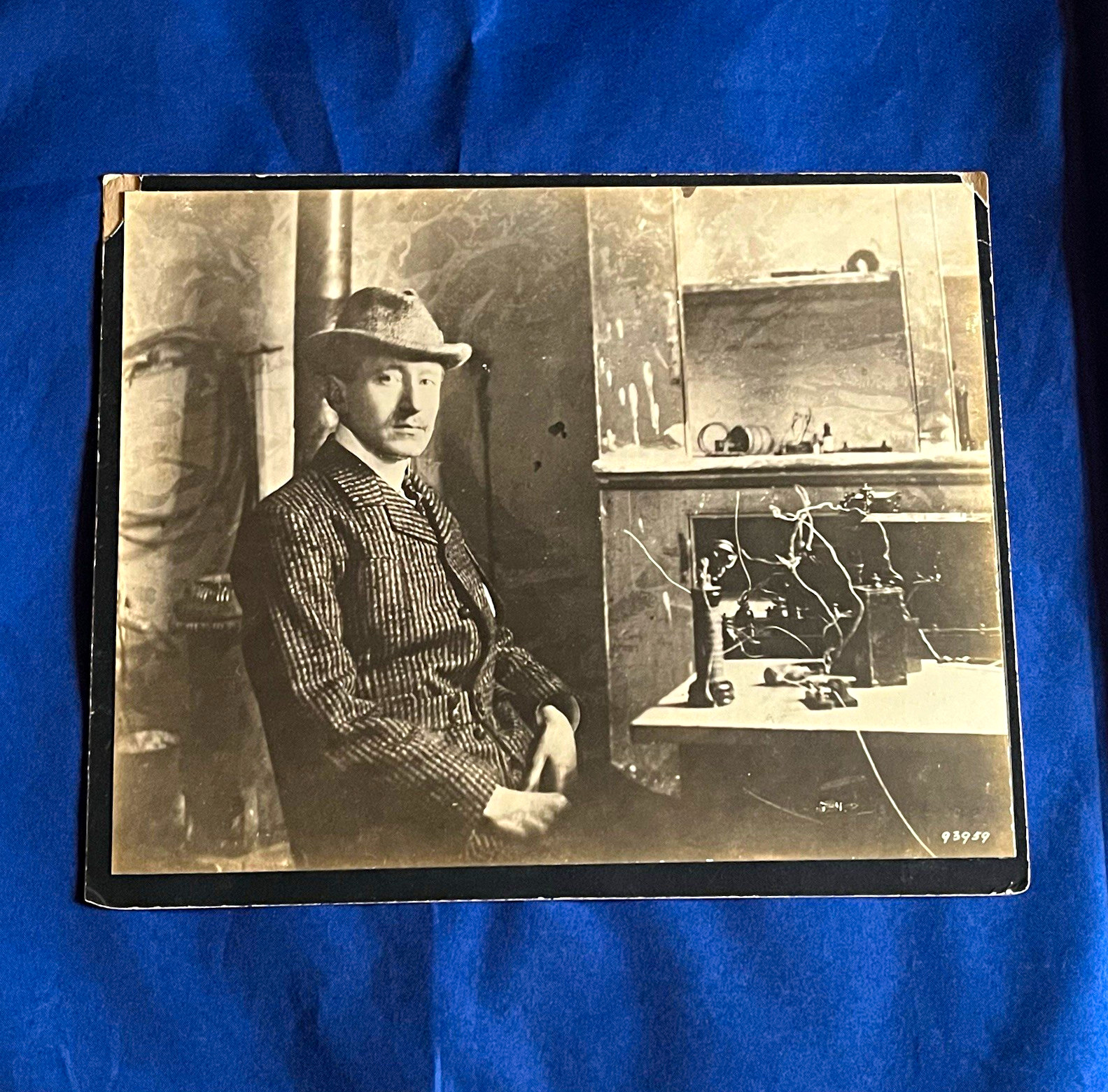 Guglielmo Marconi 1901 St. John's Newfoundland Mounted B&W Photograph 10x8