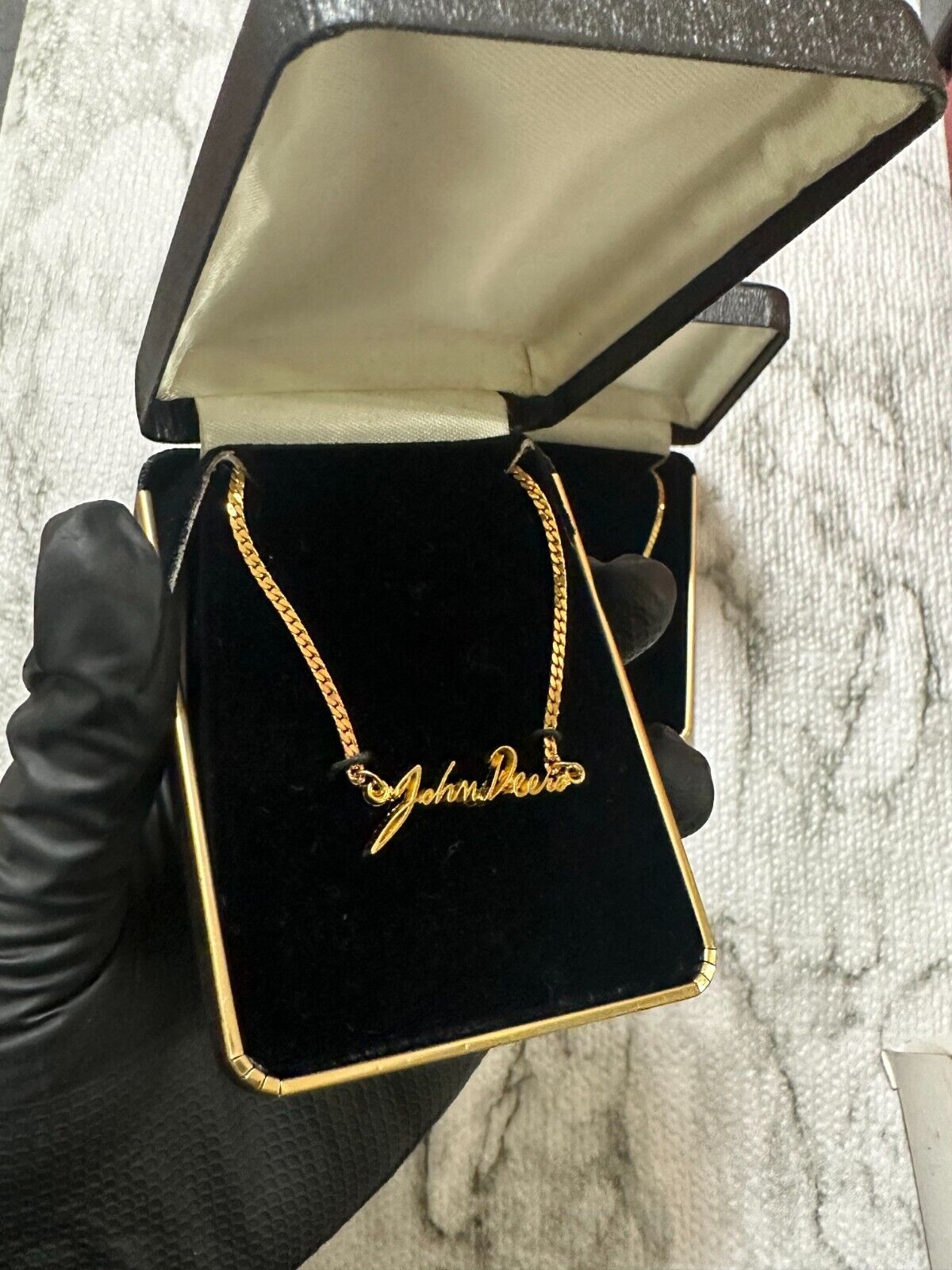 Vintage Gold John Deere Necklace (NEW)