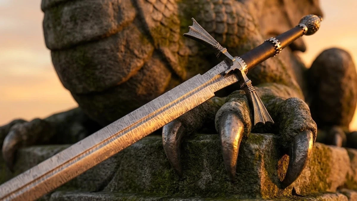 39'' Dark Sister Inspired Fantasy Sword Daemon Targaryen Valyrian style Replica
