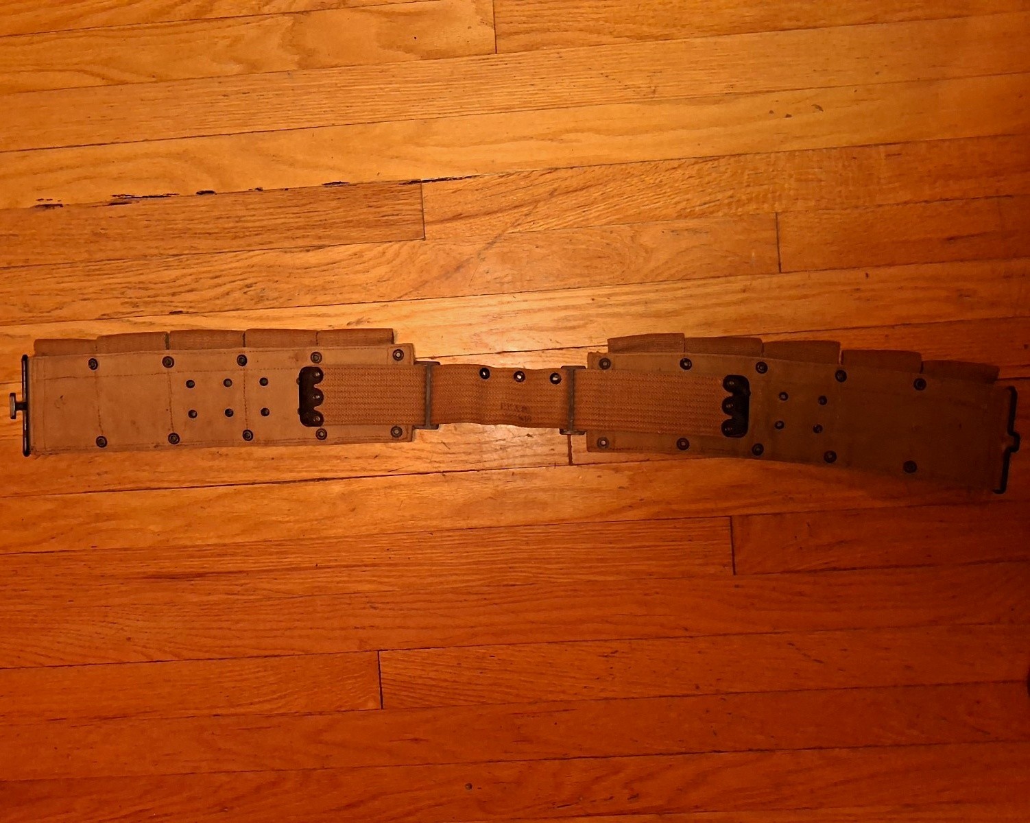 WWII U.S. Army Original M1923 Khaki Canvas Cartridge Belt Field Gear