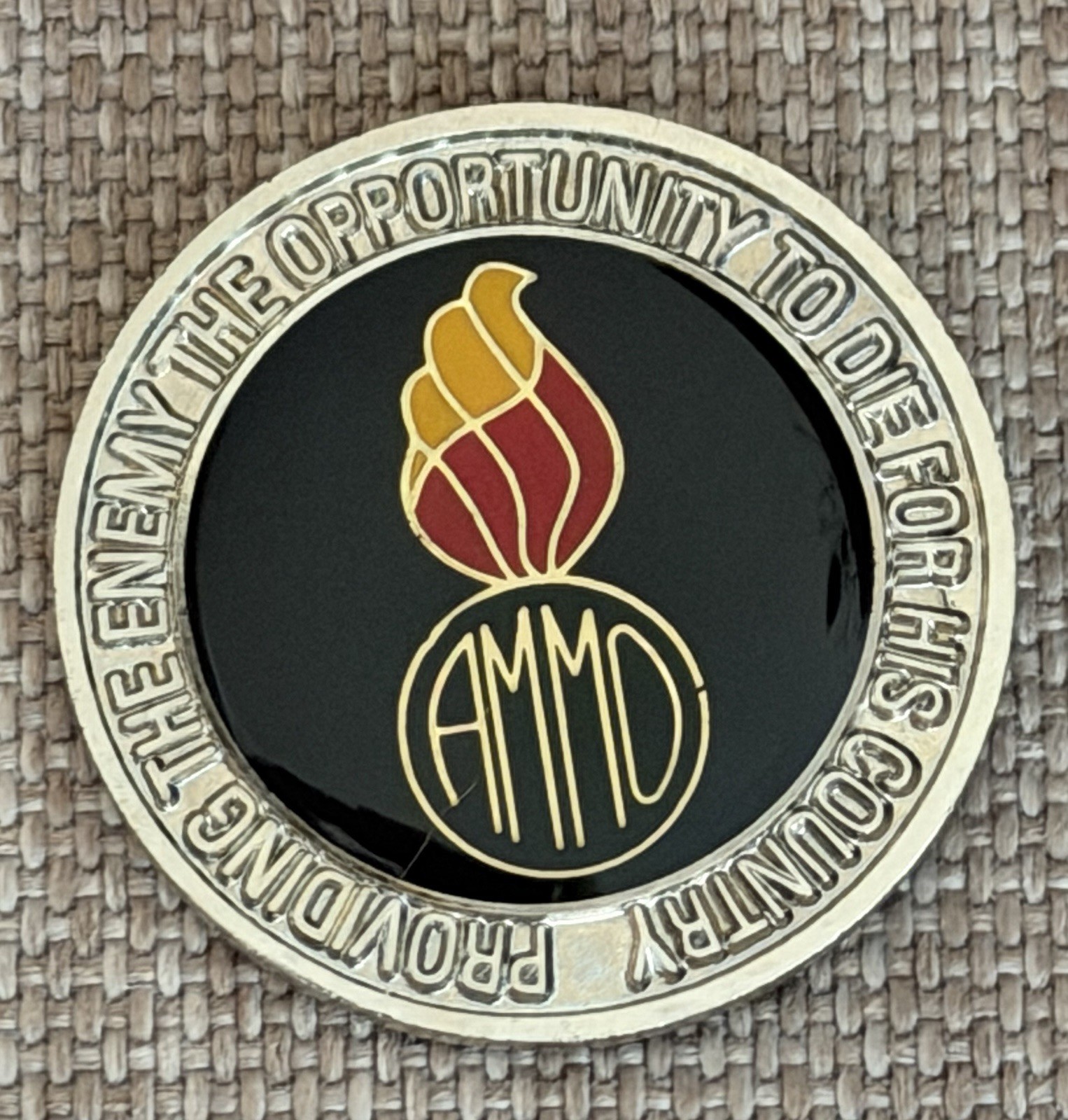 USAF Ammo Makes The Mission Challenge Coin EUC Vintage