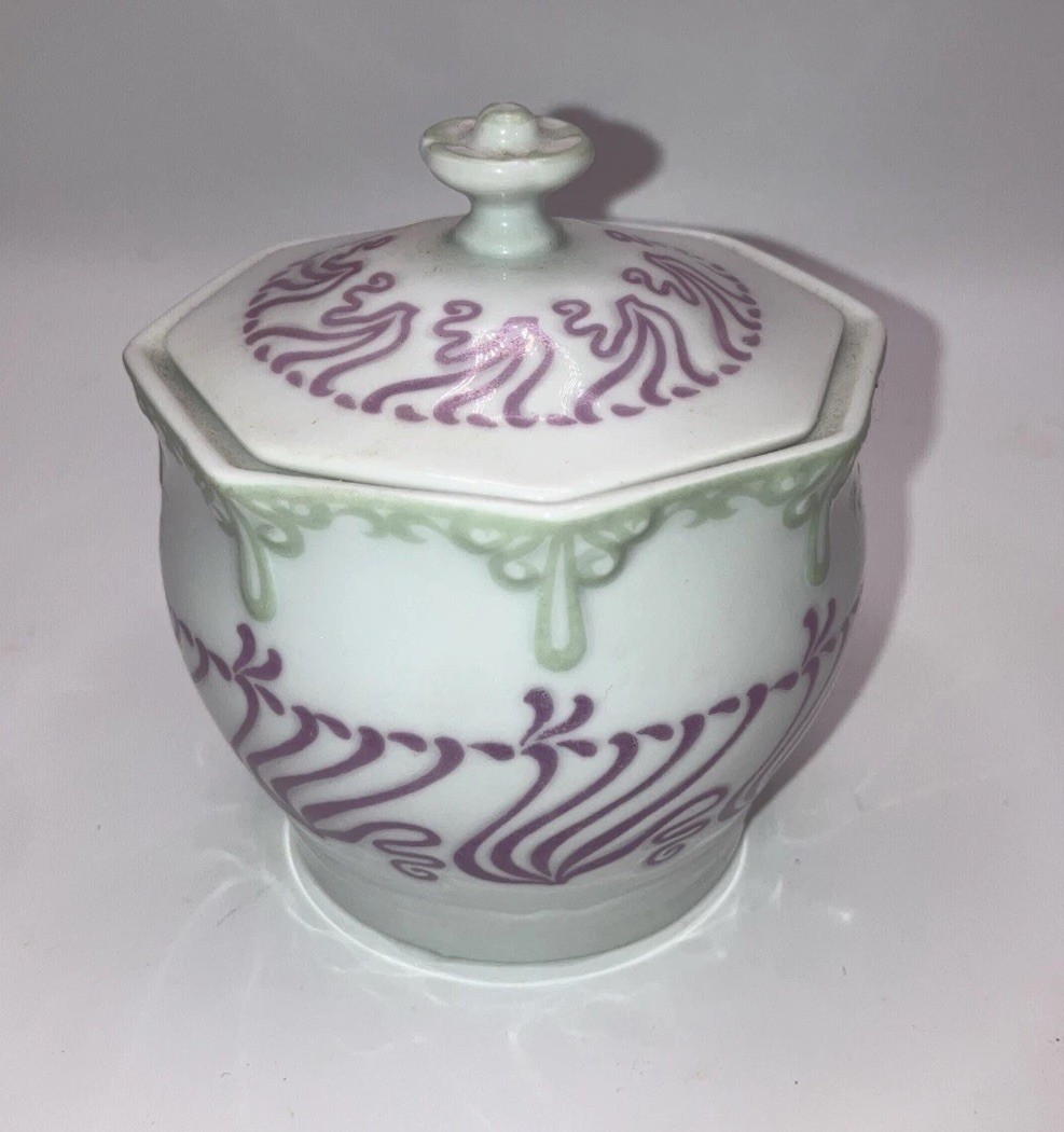 Antique Limoges France Porcelain Trinket Box  Gerard Dufraisseix GDA Art Nouveau