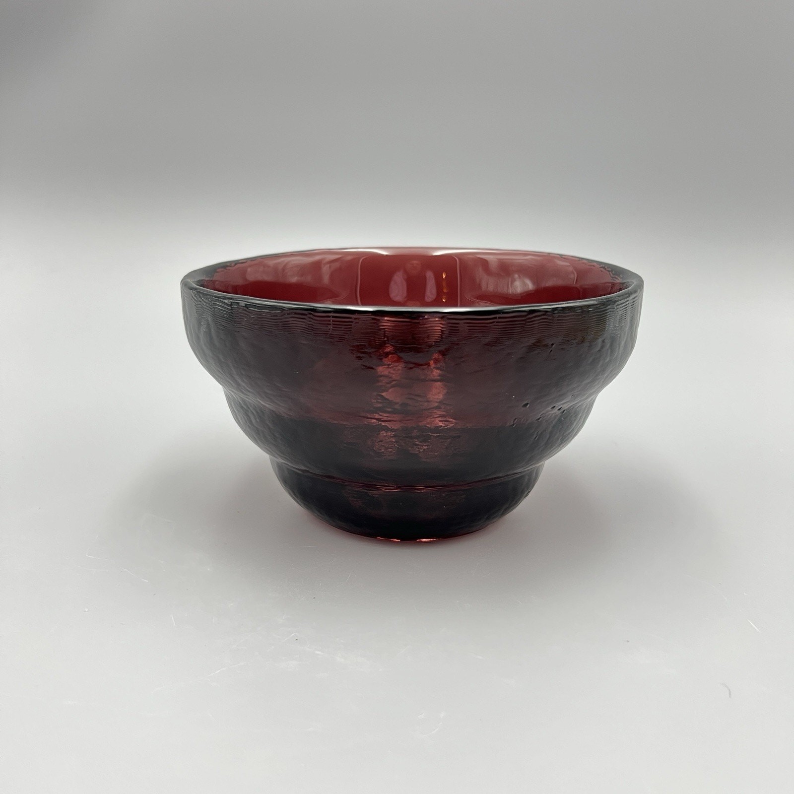 VTG Blenko Mid Century Beehive Bowl Amethyst Glass Art Hand Blown Dish Sticker VTG Blenko Mid Century Beehive Bowl Amethyst Glass Art Hand Blown Dish Sticker