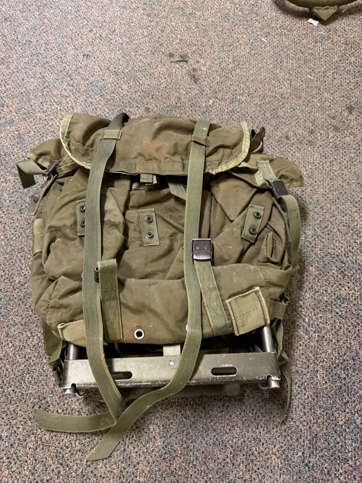 ORIGINAL VIETNAM WAR US ARMY NYLON LC-1 COMBAT FIELD RUCKSACK & FRAME- 1976
