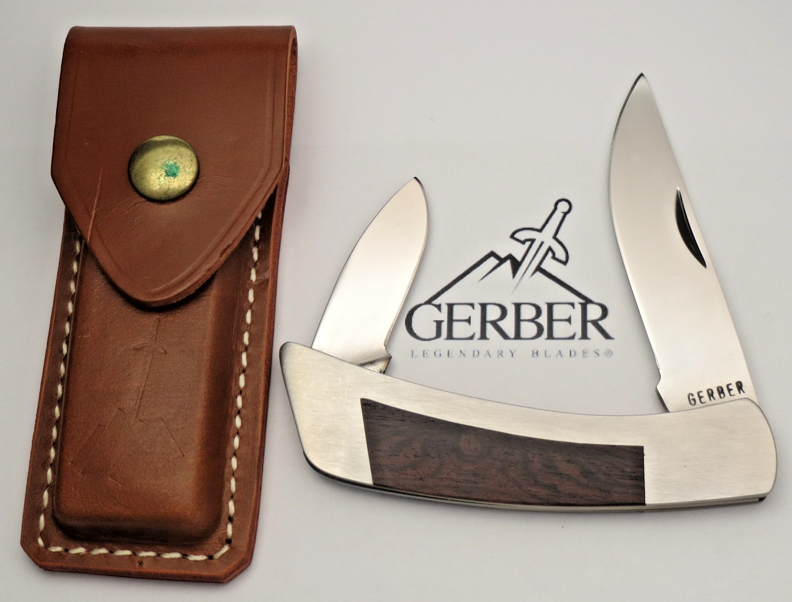 Vintage 1973 to 1981 GERBER Pk1 SKOOKUM Slipjoint Folding Knife - with Sheath