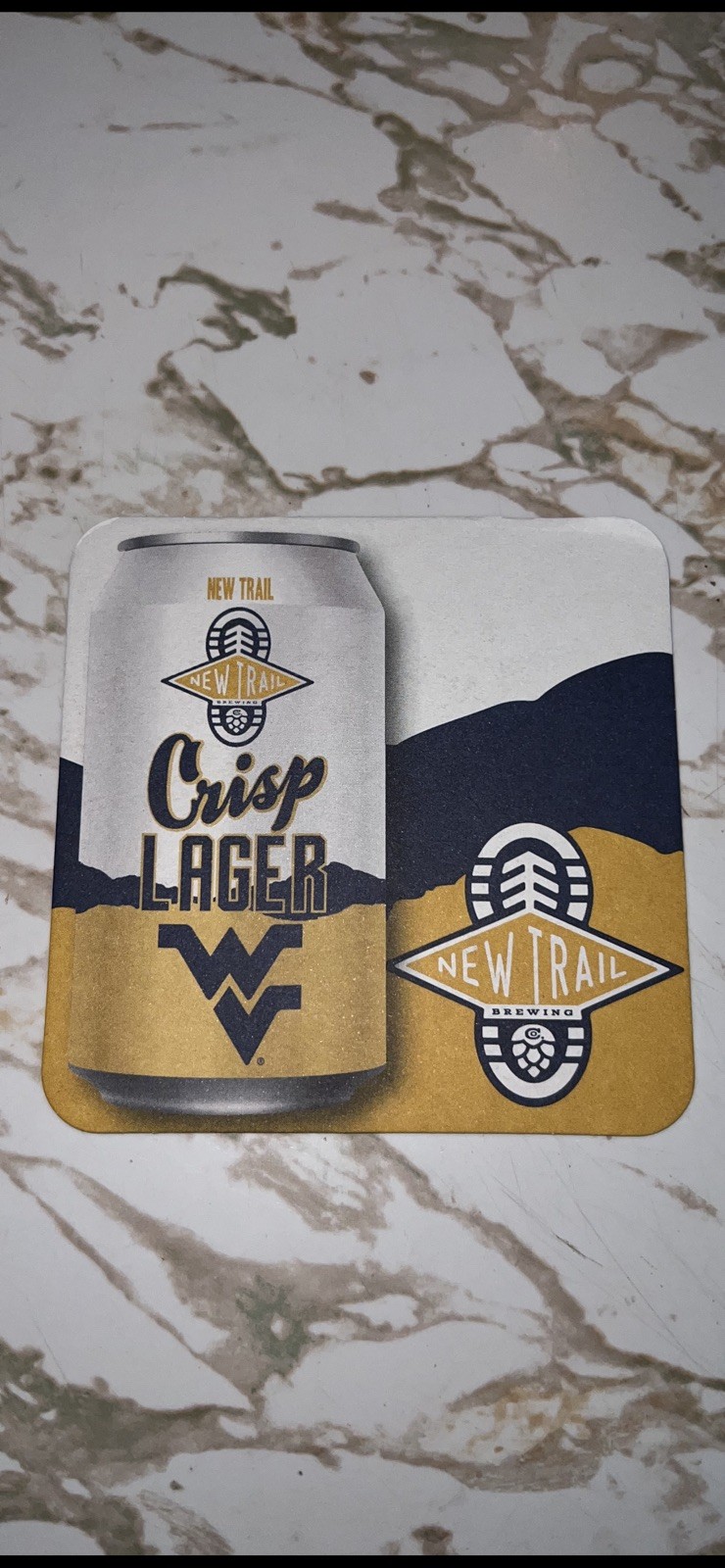 New Trail Brewing West Virginia Crisp Lager Mountaineers Coaster Set Of (12) New Trail Brewing West Virginia Crisp Lager Mountaineers Coaster Set Of (12)