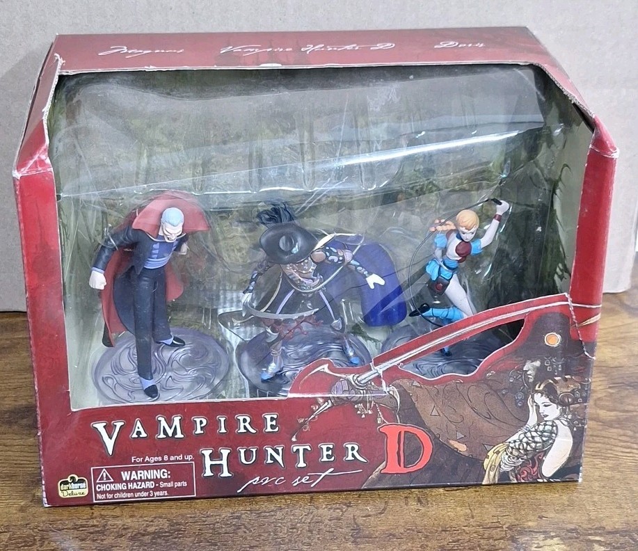 VAMPIRE HUNTER D  PVC 3 Piece Figure Set  Dark Horse Deluxe  2009 
