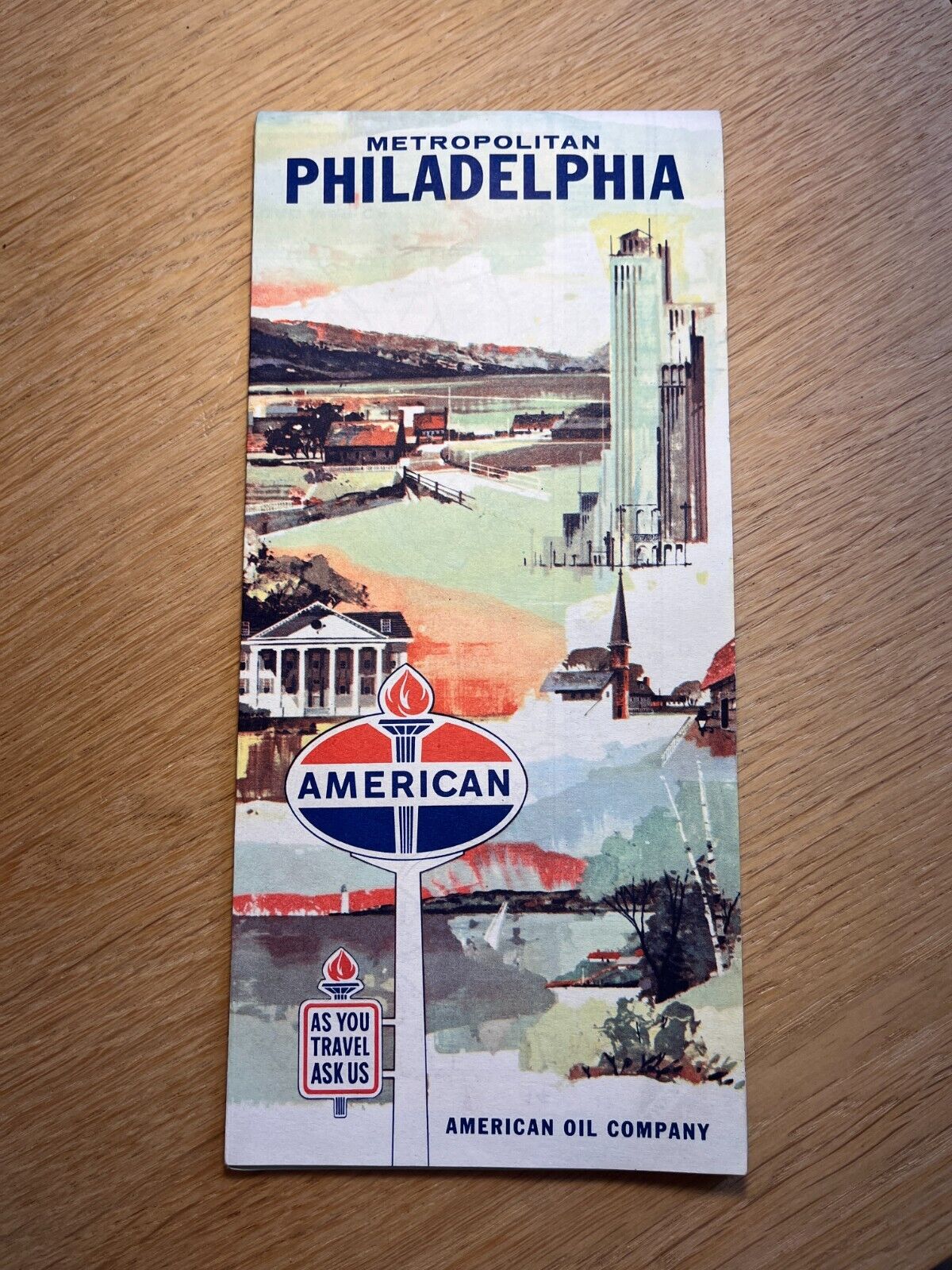 Vintage Unused 1963 Philadelphia Streets and Parks Map (crisp, brilliant colors)