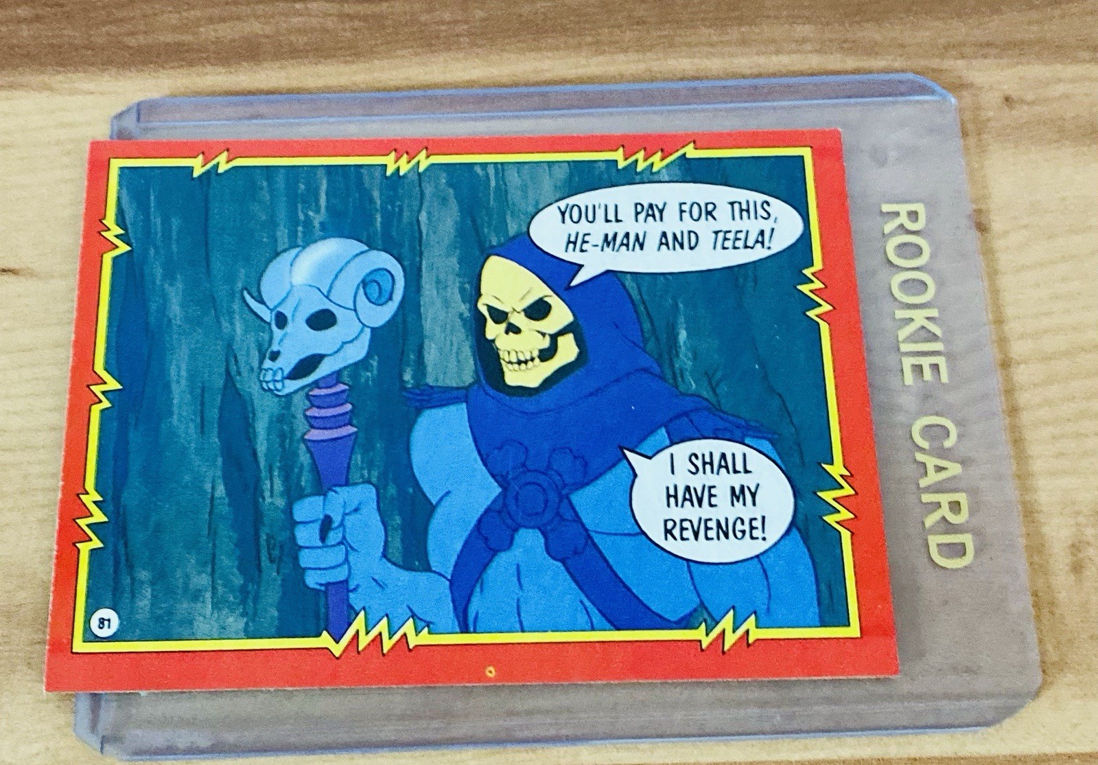 1984 Topps Masters of the Universe He-Man Skeletor Rookie #81 Card NM